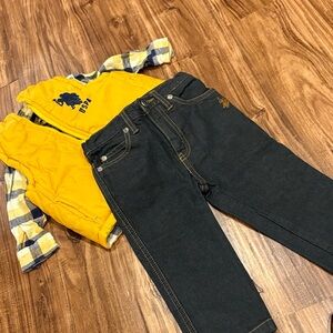 U.S. Polo Assn. Yellow and Black Kids Matching Set